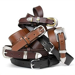  Custom Leather Plain and Hand Tooled Belts 