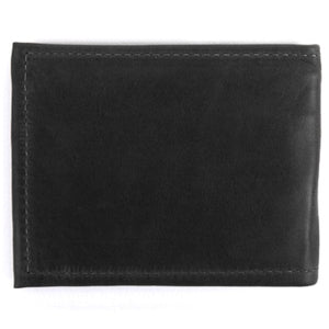 Black Deluxe Bi-fold Leather Wallet offers a total of 10 ID and credit card slots and a full length divided bill compartment. Folded size 3.5" x 4.5"