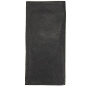 Black Suit Coat Leather Wallet will slip into the breast pocket of your suit. 12 ID & Credit Card pockets, 2 vertical pockets, pen holder and checkbook & register pocket. Folded size 7" x 3.5" 