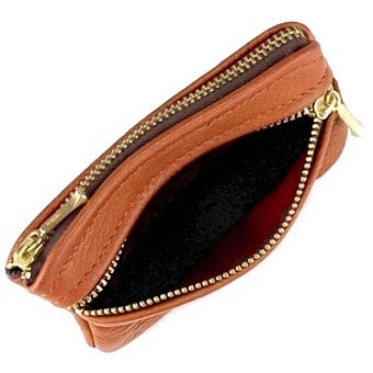 5-inch Double Zippered Pouch – Moonshine Leather Company