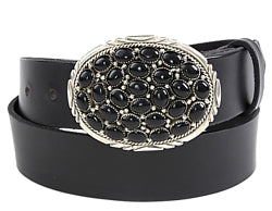Black Onyx Oval Cluster – Moonshine Leather Company display picture 1