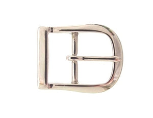 Our horseshoe buckle comes in either brass or silver.