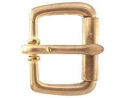 Our roller buckle comes in either brass or silver.