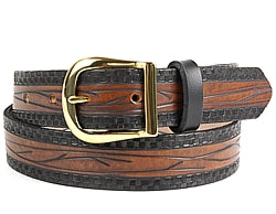 Custom Checker Board Pattern Leather Belt | $79 - $85