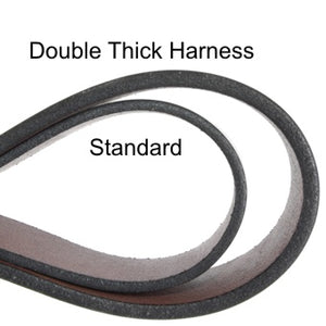 Double thick harness custom leather belt 