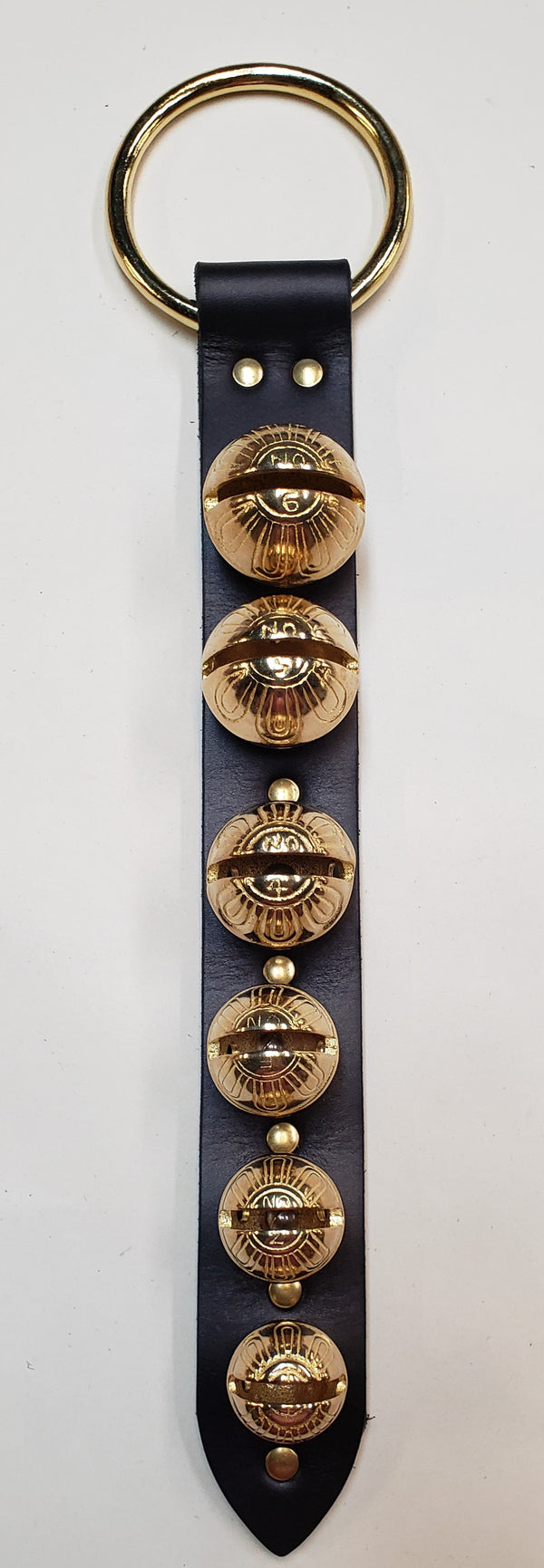 Door Hanger 6 Graduating Bells Black/Brass