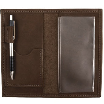 Checkbook Folder Chocolate Interior