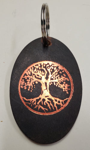 Keychain Tree of Life Red Foil