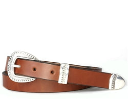 Western Laredo Silver buckle set includes: Buckle, Keeper and Tip. 