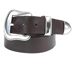 Western Southwest Floral Silver buckle set includes: Buckle, Keeper and Tip. 