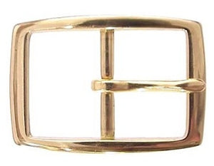 Our rectangle buckle comes in either brass or silver.