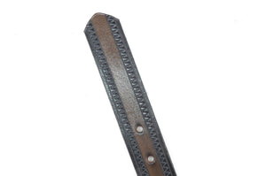 Custom Two-Tone Zig Zag Leather Belt | $60 - $85