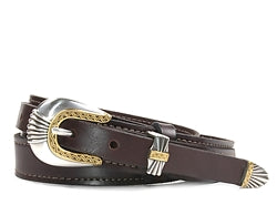 Western Del Rio Silver and Gold buckle set includes: Buckle, Keeper and Tip. 